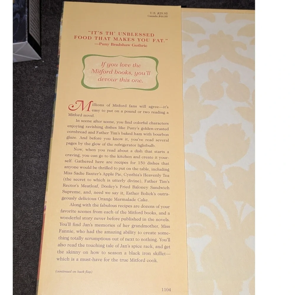 Jan Karons Mitford Cookbook and Kitchen Reader Hardcover 2004 1st Edition